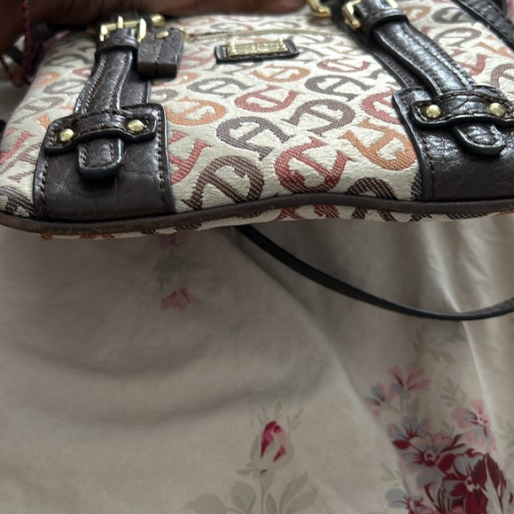 Etienne Aigner Crossbody Purse Leather Canvas Long - Picture 6 of 8